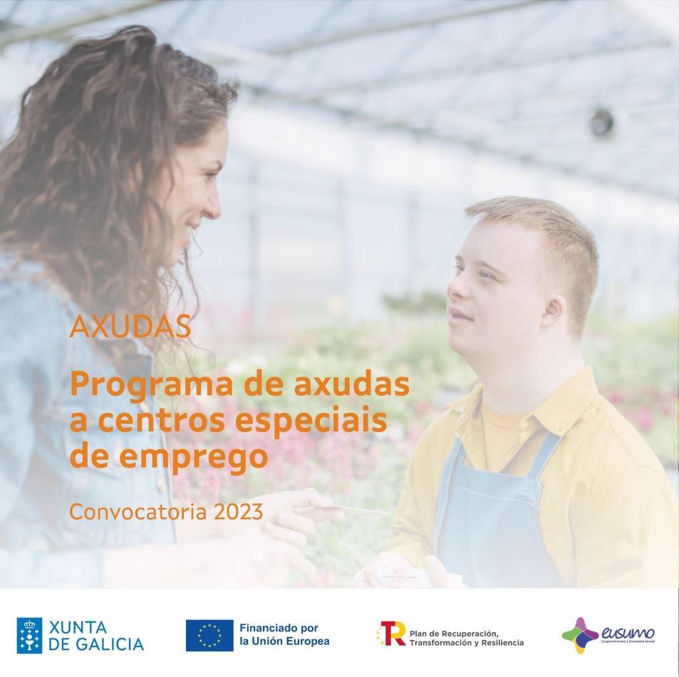 Imaxe asociada a Ayudas a Centros Especiales de Empleo (CEE) 2023 - procedimientos TR341K, TR341E, TR341N, TR341M